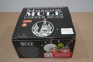 lot 253 image: 4-Pack Moscow Mule Copper Mugs