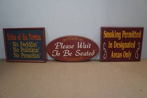 lot 263 image: Wooden Bar Tavern Signs