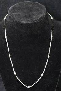 lot 283 image: Sterling Silver Beaded Rope Chain
