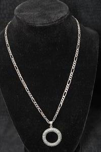 lot 288 image: Sterling Silver Figaro Chain with Pendant