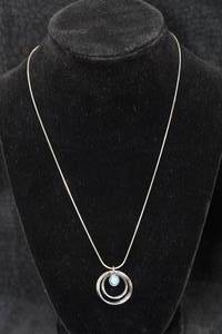 lot 293 image: Sterling Silver Pendant with Serpentine Chain