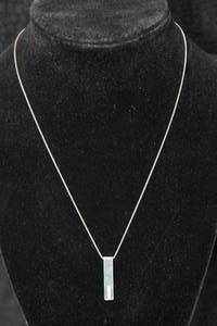 lot 300 image: Sterling Silver Clear Stone Pendant with Chain