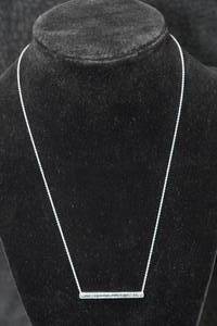 lot 301 image: Sterling Silver Black Stone Necklace