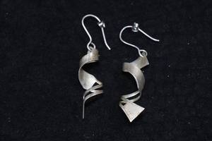 lot 311 image: Sterling Silver Spiral Earrings