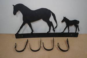lot 355 image: Horse Themed Coat Rack