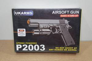 lot 390 image: UKArms P2003 Spring Powered Airsoft Gun with Laser