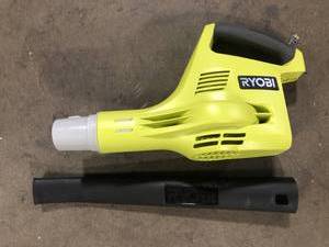 lot 17 image: RYOBI ONE 18V 180 MPH 80 CFM Cordless Battery Hard Surface Leaf BlowerSweeper (Tool Only)  Customer Returns See Pictures