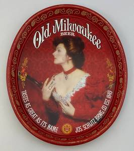 Vintage  Old Milwaukee Beer Metal Serving Tray