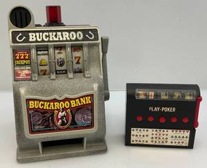 Two Vintage Gambling Toys Including BUCKAROO Slot Machine & More