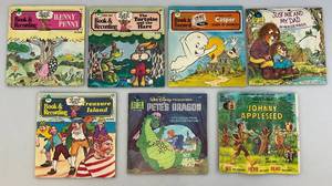 1960s, 70s, 80s Books & Records Including Petes Dragon & More