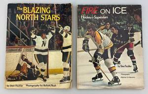 1972 NORTH STARS Book With Autographes  J.P. Parise And Tom Reid & 1974 Hockey Superstars Book