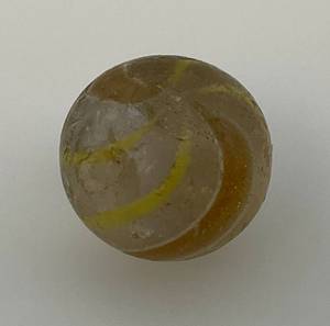 Vintage LUTZ Banded Marble  .6730 In. (Sizes Will Vary Do To Being Handmade)