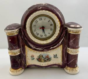 Vintage Electric Sessions Mantle Clock  (Lower Corner Broken & Repaired)