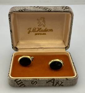 Vintage 120 14KT. Gold Filled Cuff Links In Original J.B. Hudson Jewelers Box 7.73 Grams Overall Wieght