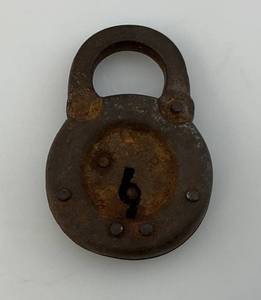 Antique 6 Lever Shackle Padlock (NO KEY)