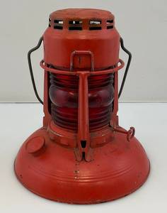 Vintage DIETZ No. 40 Traffic Gard Red Lantern With Red Glass Lense
