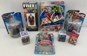 Misc. Vintage  Superhero  Action Figures And More (MOST NEW IN PACKAGE)