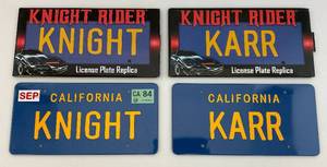 Vintage Knight Rider License Plate Replicas (NIB)