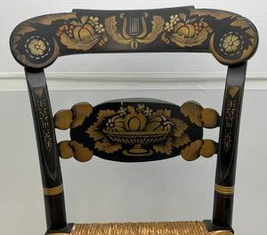 Antique Black L. HITCHCOCK Chair (Repair Present)