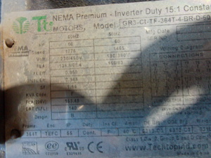 lot 6 image: NEW Tech Top 40 HP 3 Phase Motor