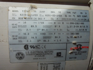 lot 20 image: USED Us motors 10 hp