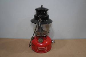 lot 72 image: Vintage Kamplite Gas Lantern with Dual Tone Brass Cap