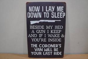 lot 94 image: Metal Now I Lay Me Down To Sleep Sign