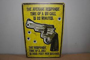 lot 95 image: Metal Response Time Sign