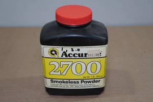lot 151 image: Partial Can of Accurate 2700 Smokeless Powder