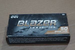 lot 205 image: 50 CCI Blazer Brass .40 S&W 165 Gr FMJ Ammo