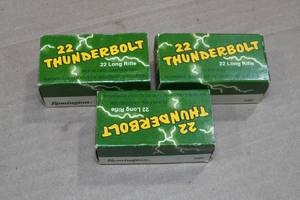 lot 213 image: 150 Remington 22 Thunderbolt .22 LR Hi Speed Ammo