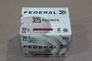 lot 223 image: 325 Federal Automatch .22 LR 40 Gr LRN Ammo