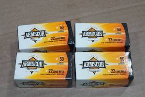 lot 224 image: 200 Armscor .22 LR 40 Gr Solid Ammo