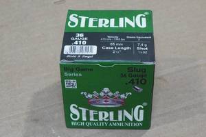 lot 226 image: 25 Sterling .410 Bore 2-12 Slugs