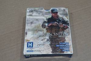 lot 231 image: 10 Hunt American Sniper 12 Gauge 2-34 494 Gr Slugs
