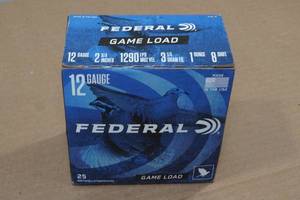lot 239 image: 25 Federal Game Load 12 Gauge 2-34 8 Shot Shotshells