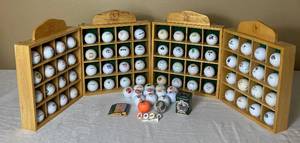 lot 68 image: Collectable Golf Balls in Display Case