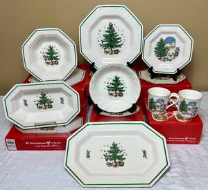 lot 20 image: Christmastime by Nikko Christmas Dining Set Made in Japan