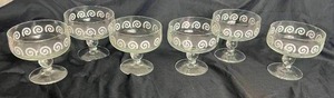 lot 135 image: Set of 6 Vintage Sherbert Dessert Glasses