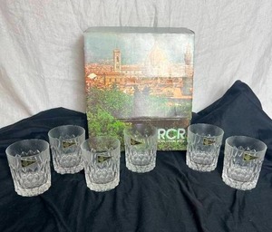 lot 133 image: Vintage Royal Cryastal Rock Set of 6 Whiskey Glasses