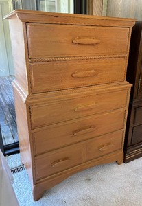 Vintage Maple Colonial Style Dresser