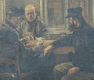Antique Moerman Johannes Lodewijk (1850 - 1896) Original Oil on Board Painting