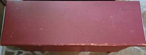 Countrified Red Wooden Storage Bench