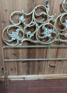 Vintage Ornate King Size Metal Headboard