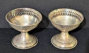 Pair of Vintage Sterling Silver Footed Sherbet Cups