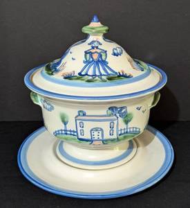 M A Hadley Pottery Soup Tureen