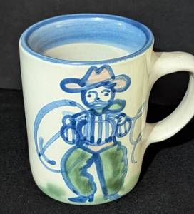 M A Hadley Stoneware Pitcher and Mugs
