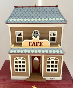 4 Hallmark Keepsake Ornaments including Grocery, Gas Station, Cafe and more
