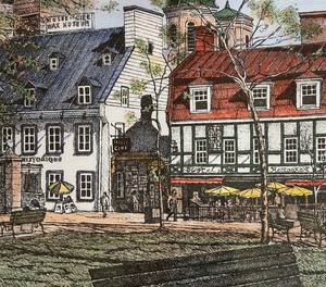 Musee De Cire Wax Museum Quebec Place DArmes Print