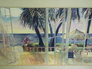Framed Watercolor Painting by Judie Jones